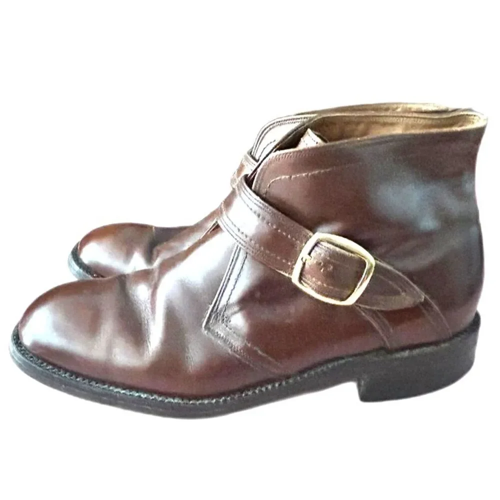 Florsheim Monkstrap Boots Leather Men’s Size 9 Buckle Dress Shoes Ankle